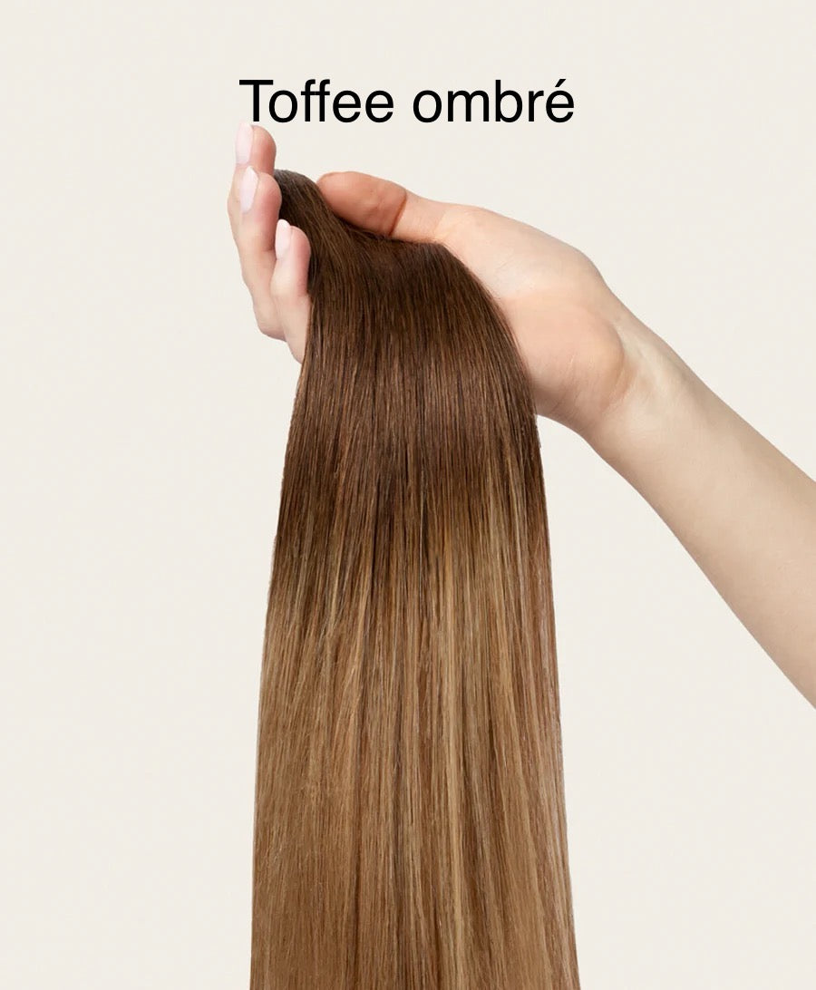 Luxury clip-in hair extensions-black/brown