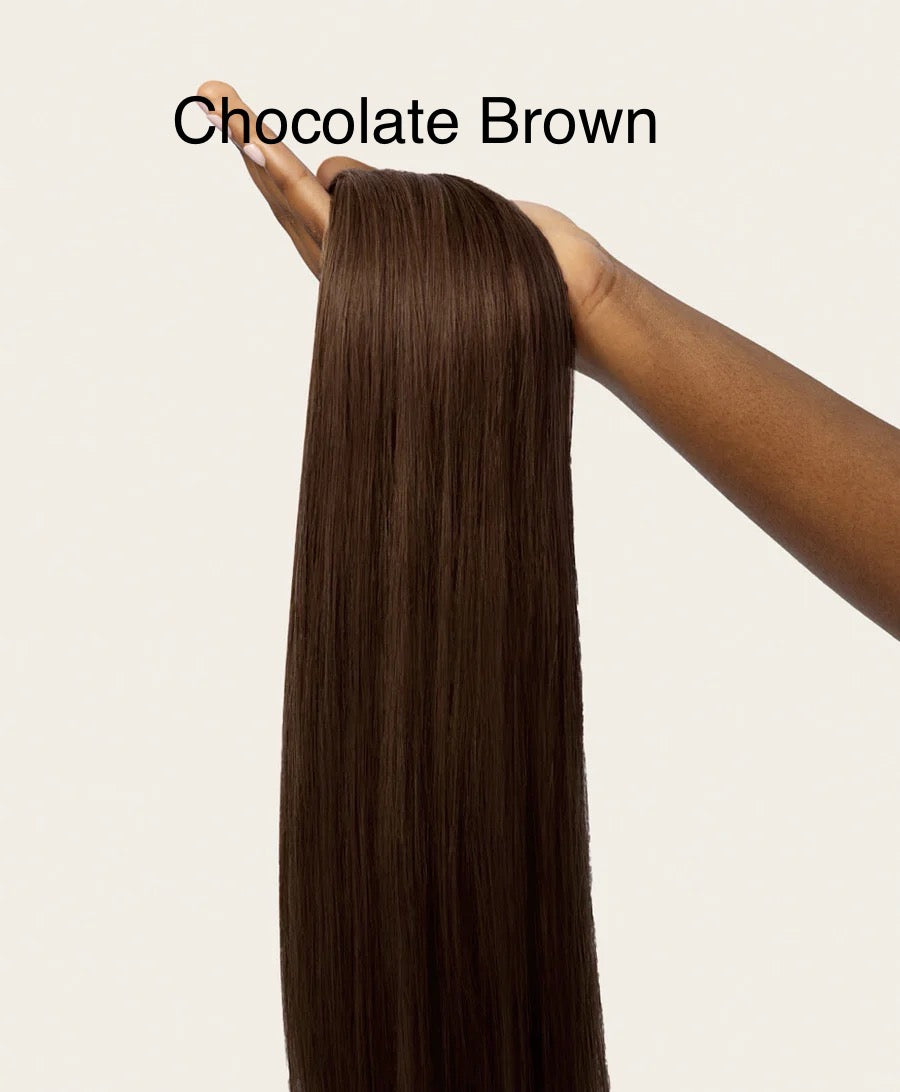 Luxury clip-in hair extensions-black/brown