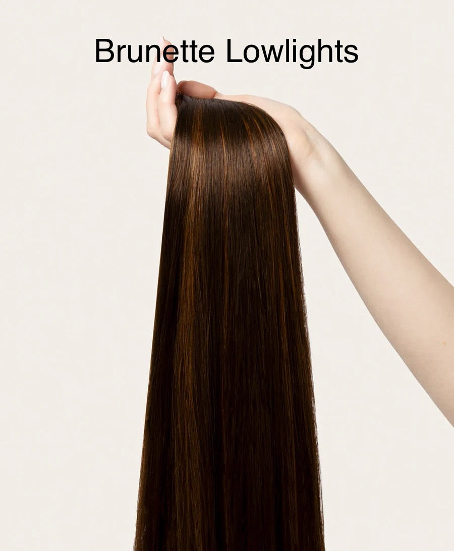 Luxury clip-in hair extensions-black/brown