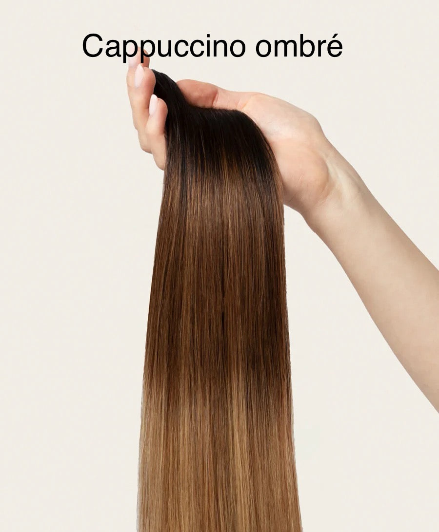 Luxury clip-in hair extensions-black/brown