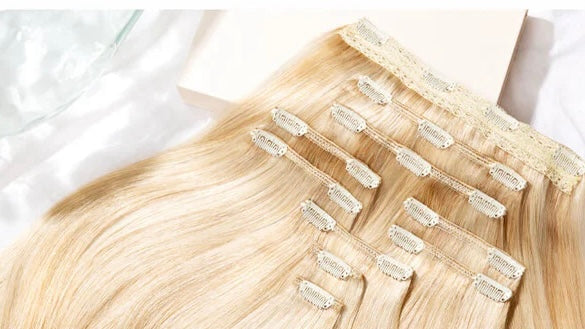 Luxury clip-in hair extensions-blondes/brondes/reds